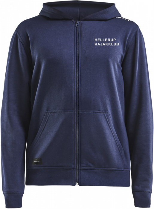 Craft - Hellerup Kajakklub Hoodie W. Zip Youth - Navy blue