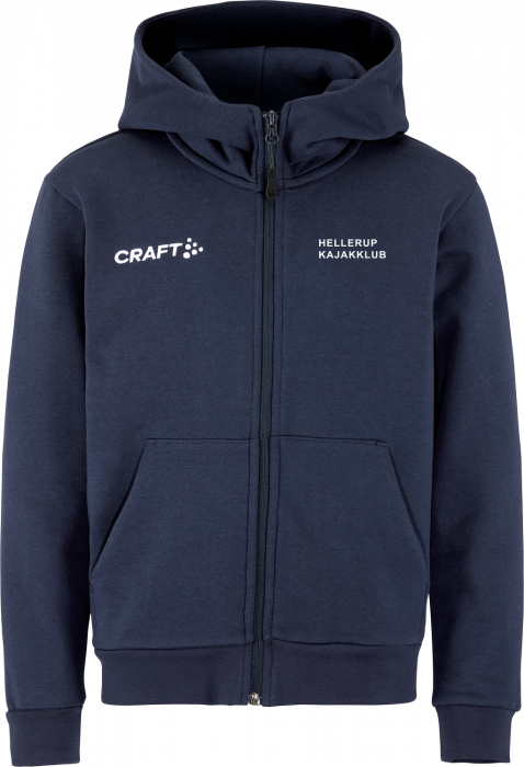 Craft - Hellerup Kajakklub Hoodie W. Zip Kids - Navy blue